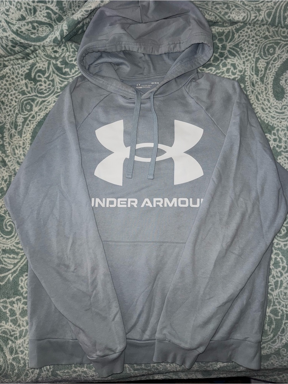 Under Armour Light Gray Hoodie with White Logo